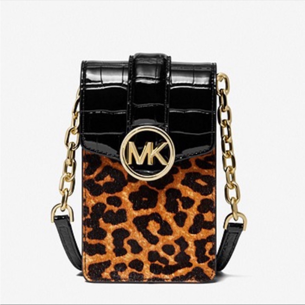 MICHAEL KORS
Carmen SM Printed Calf Hair and
Crocodile Embossed Faux Leather Bag - Picture 2 of 11